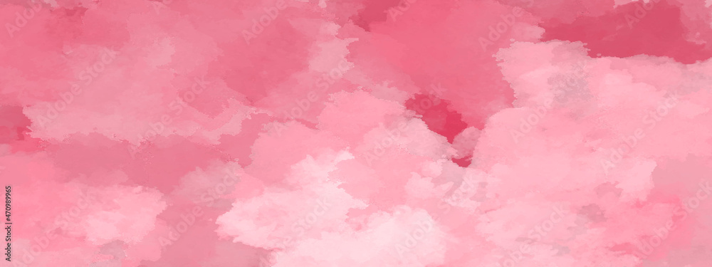 Digital art hand painted pink watercolor subtle grunge vector background illustration. Abstract magenta shades aquarelle illustration. Soft pastel pink watercolour background painted on white paper 