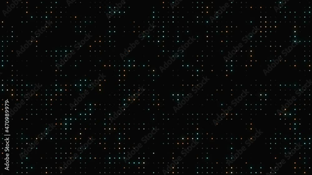 Animation of glowing squares, rectangles moving across the screen against a dark background. Beautiful abstraction. HUD Animation of glowing squares, rectangles moving across the screen against a dark background. Beautiful abstraction. HUD