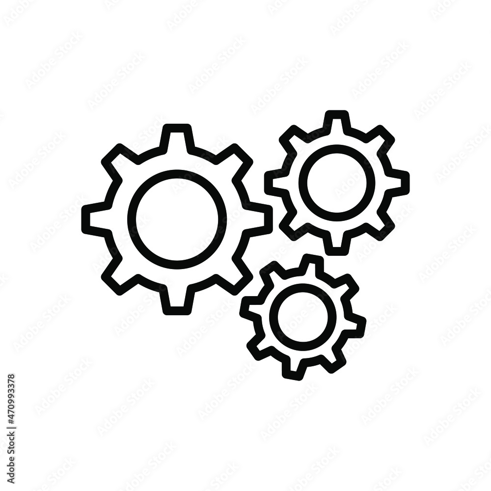 Gears icon vector graphic