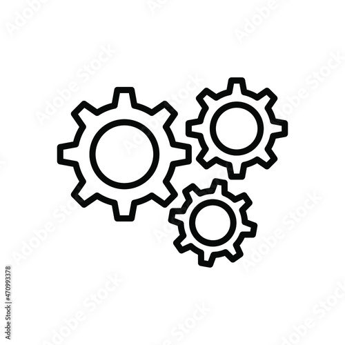 Gears icon vector graphic