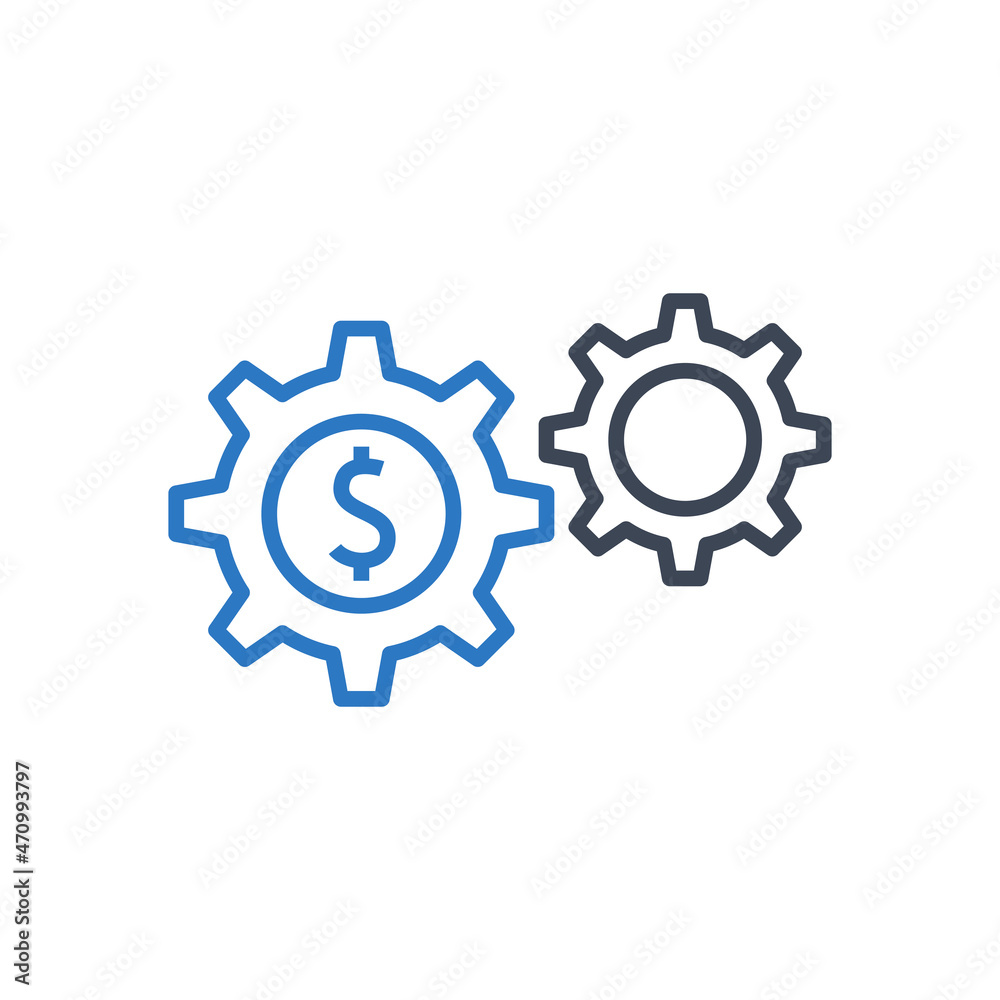 Business management icon vector graphic