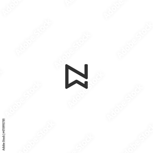 letter NW or WN logo