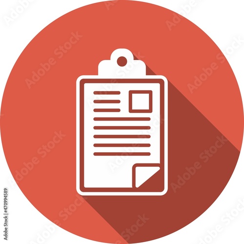 Report Glyph Circle Vector Icon Design