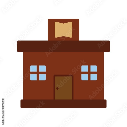 Bookshop Flat Vector Icon Design
