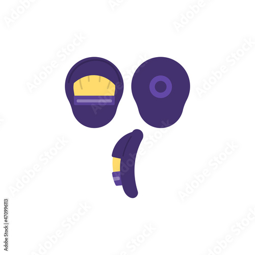 illustration of a punch mitt or punching pad. tools for boxing training. tool for hitting targets. flat cartoon style. vector design