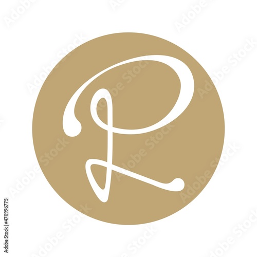logo letter P L icon vector