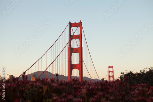 Panoramic view of golden gate bridge san Francisco