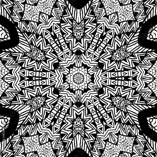 Ethnic rug kaleidoscope, tr...