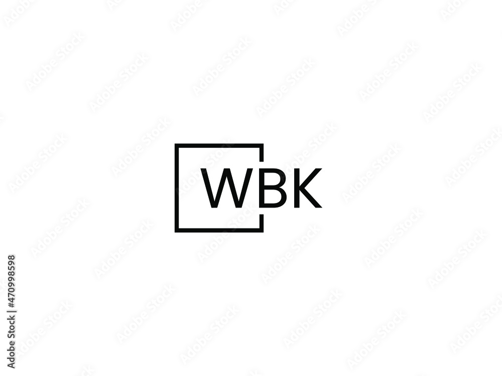 WBK letter initial logo design vector illustration WBK letter initial logo design vector illustration