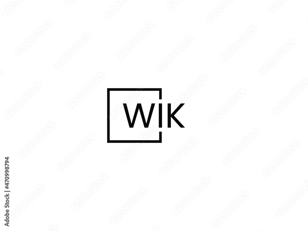 WIK letter initial logo design vector illustration WIK letter initial logo design vector illustration