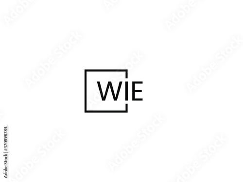 WIE letter initial logo design vector illustration