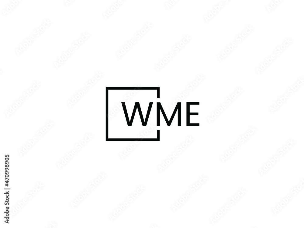 WME letter initial logo design vector illustration