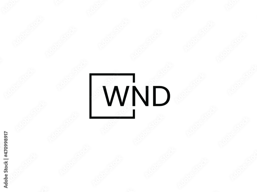 WND letter initial logo design vector illustration WND letter initial logo design vector illustration