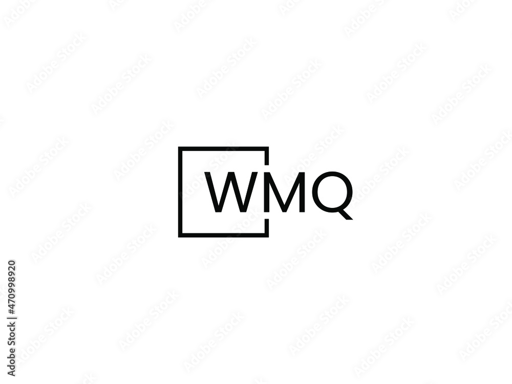WMQ letter initial logo design vector illustration