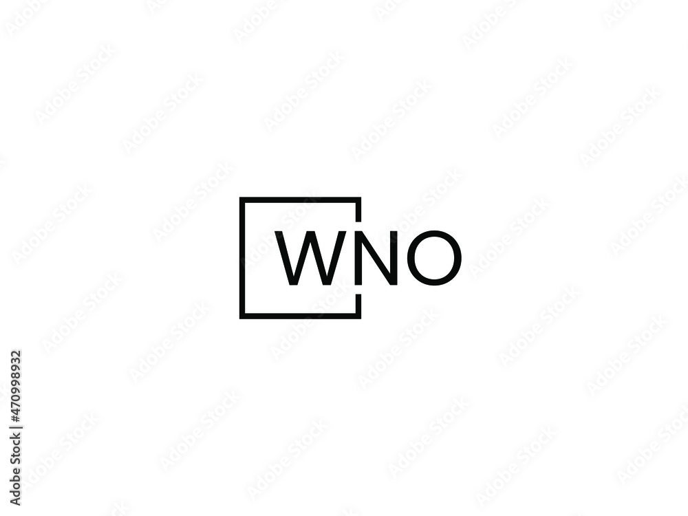 WNO letter initial logo design vector illustration WNO letter initial logo design vector illustration
