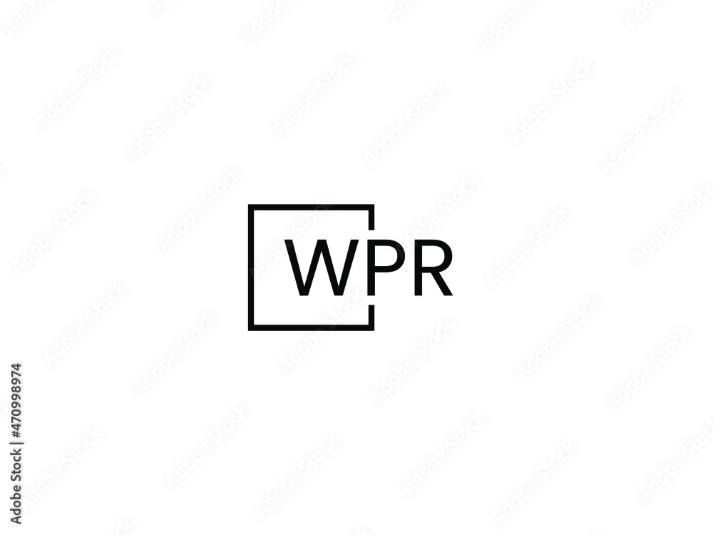 WPR letter initial logo design vector illustration WPR letter initial logo design vector illustration