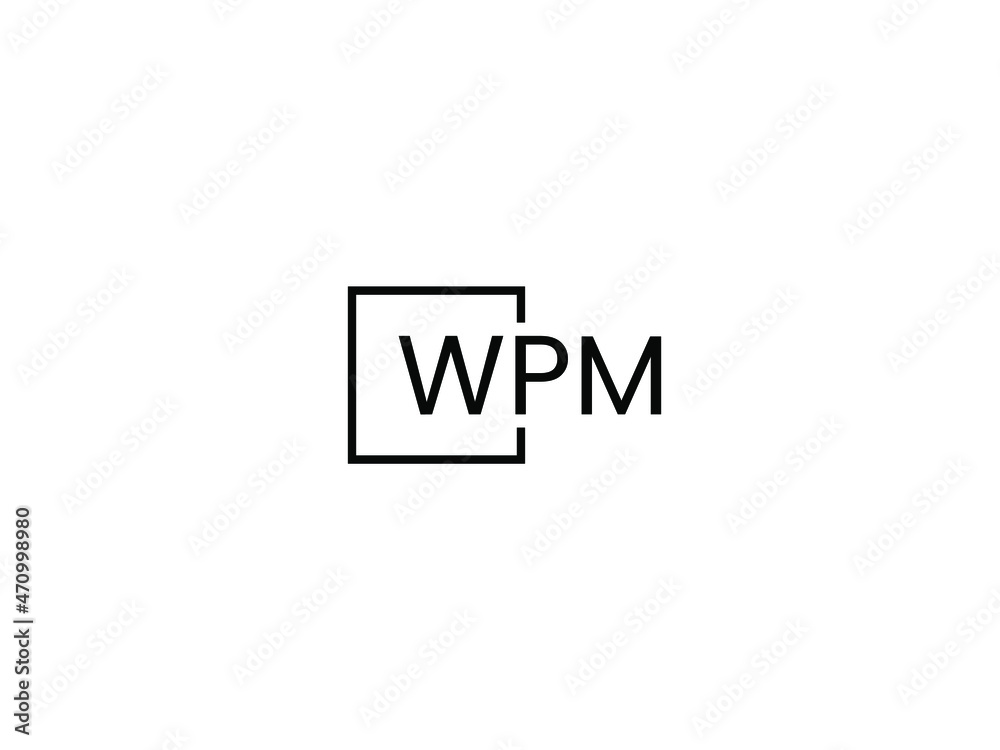 Obraz premium WPM letter initial logo design vector illustration