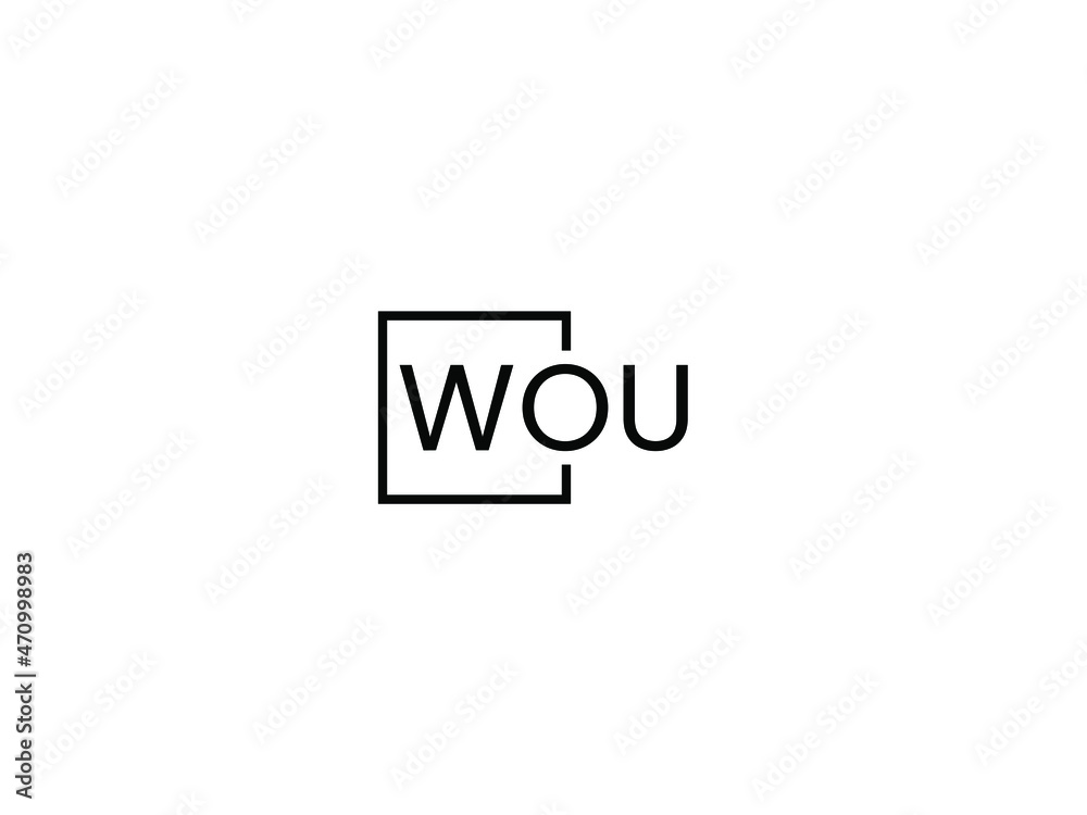 WOU letter initial logo design vector illustration WOU letter initial logo design vector illustration