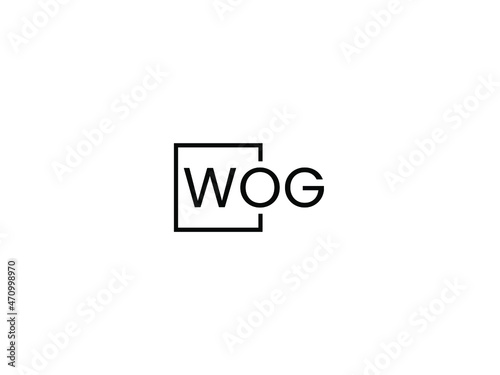 WOG letter initial logo design vector illustration