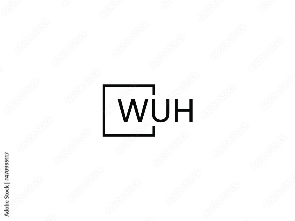 WUH letter initial logo design vector illustration WUH letter initial logo design vector illustration