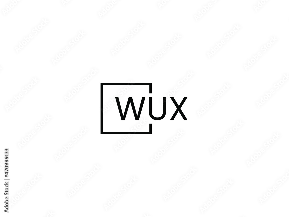 WUX letter initial logo design vector illustration