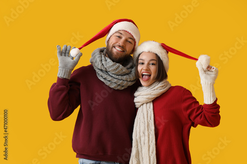 Happy young couple in styli...