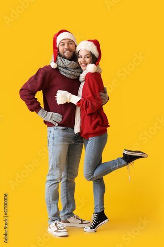 Happy young couple in styli...