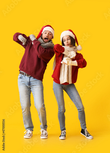 Dancing young couple in sty...