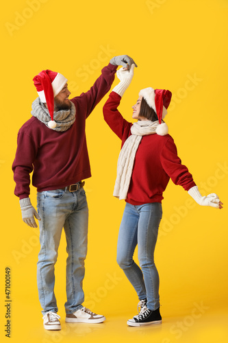 Dancing young couple in sty...
