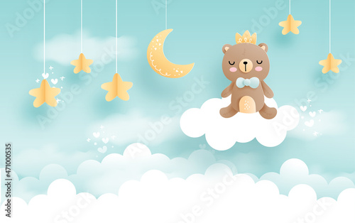 Baby birthday, baby animal for birthday card
