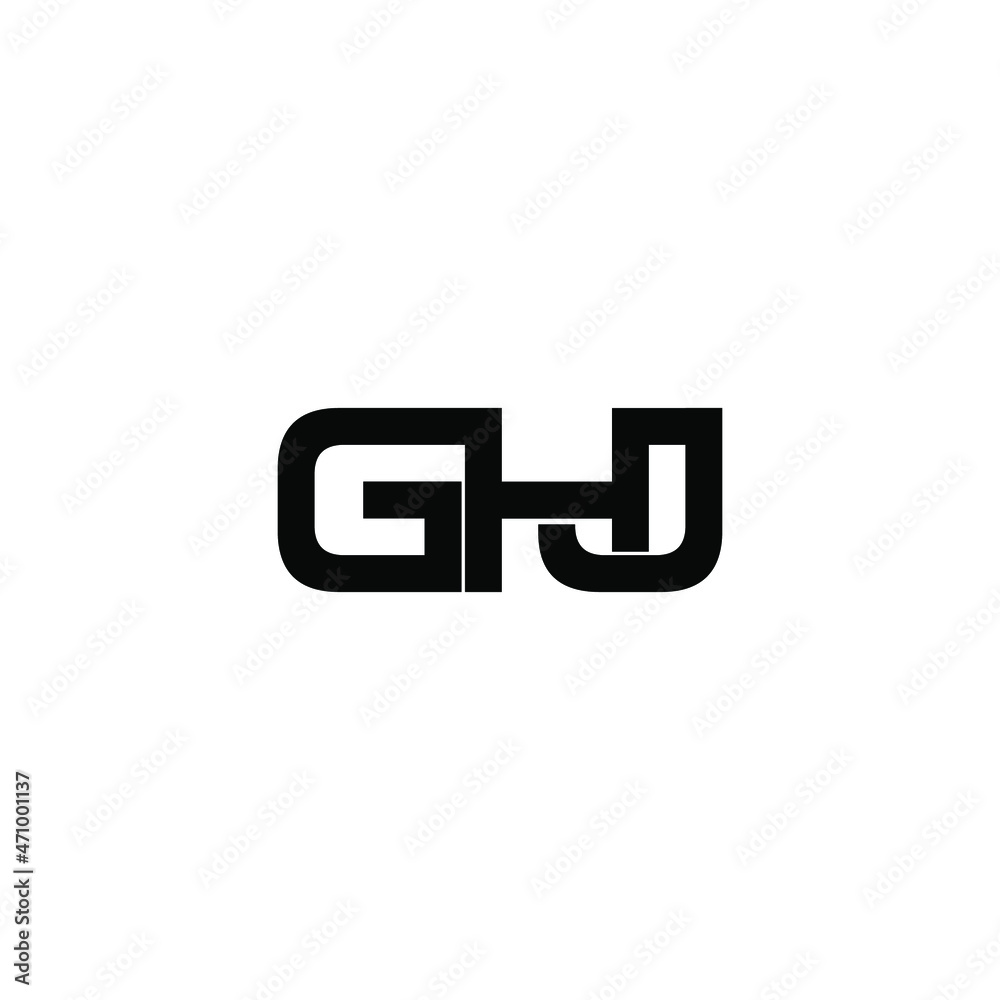 ghj initial letter monogram logo design