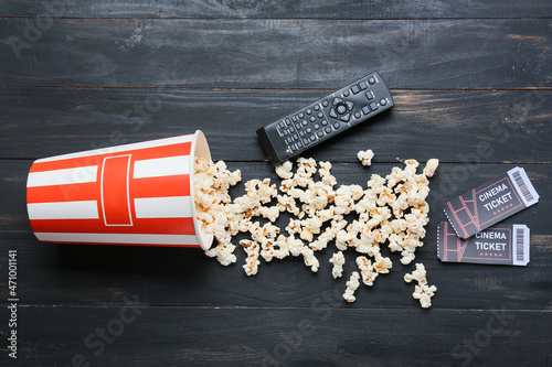 Modern TV remote control, b...