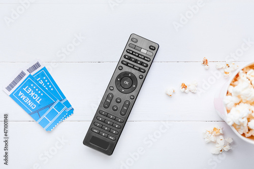 Modern TV remote control, b...