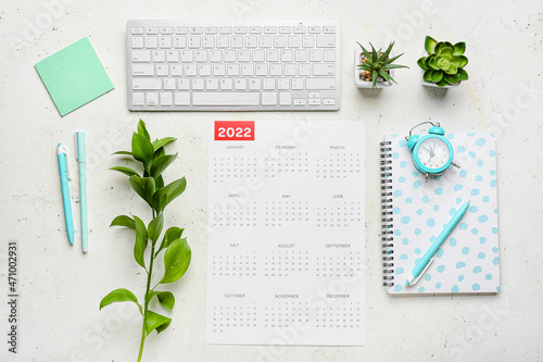 Paper calendar with station...