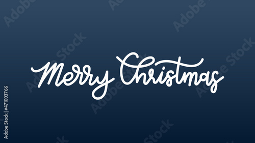 Merry Christmas vector text Calligraphy Lettering design on blue background ,Handwritten modern brush lettering, Vector EPS10