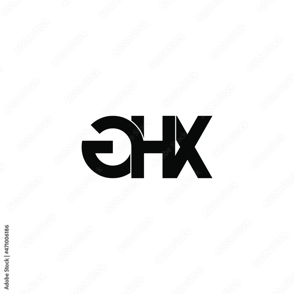 ghx initial letter monogram logo design