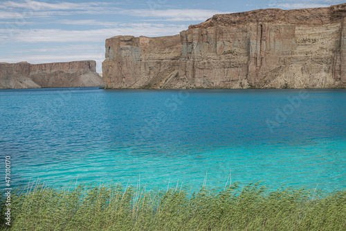 The spectacular deep blue lakes of Band-e Amir in central Afghanistan make up the country's first National Park, Afghanistan photo