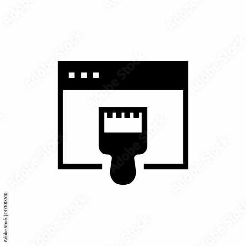 BROWSER CLEANER icon in vector. Logotype