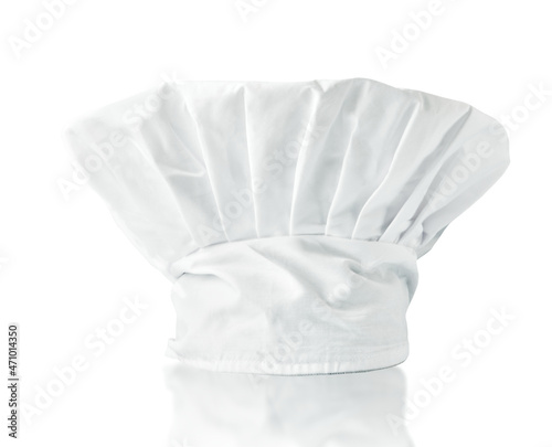 White chef's hat on isolated background
