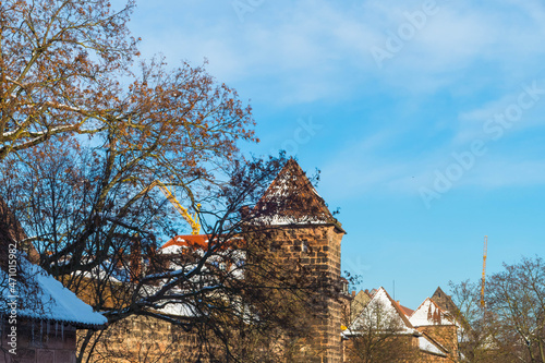 Stadtbefestigung Nürnberg mit Schnee photo