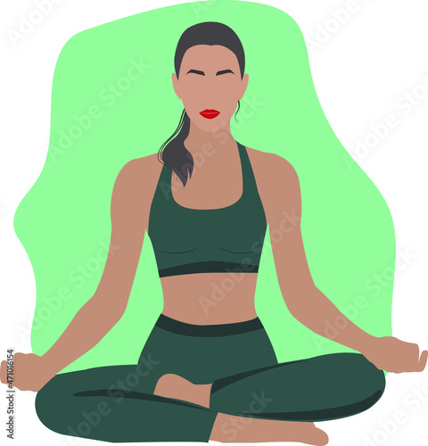 woman meditating