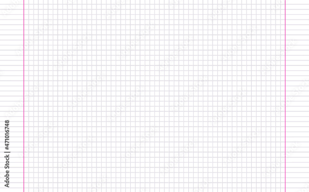 Graph paper. Printable squared grid paper with color horizontal lines. Geometric background for school, textures, notebook, diary. Realistic lined paper blank size reversal A5 Graph paper. Printable squared grid paper with color horizontal lines. Geometric background for school, textures, notebook, diary. Realistic lined paper blank size reversal A5
