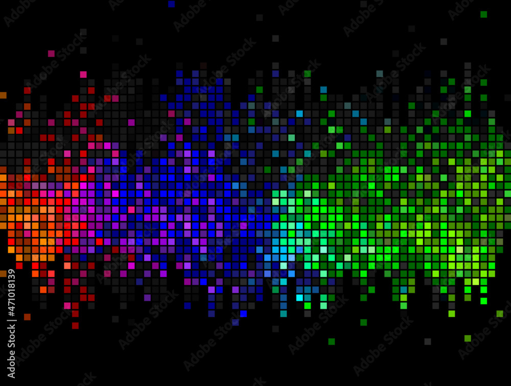 Abstract Multicolored Pixel Technology Background Abstract Multicolored Pixel Technology Background