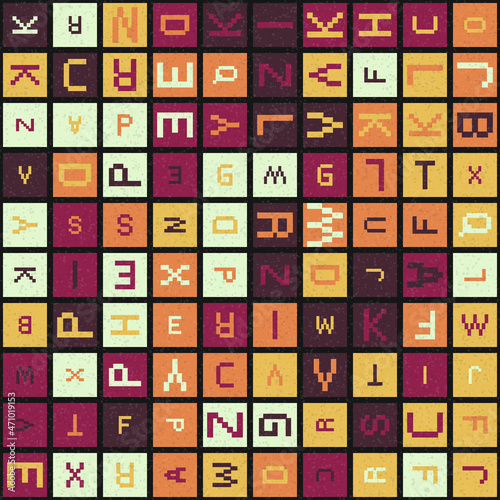 Abstract Geometric Pattern generative computational art illustration