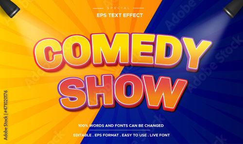 editable 3d comedy show effect