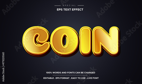 text effect coin editable