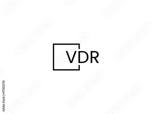 VDR letter initial logo design vector illustration photo