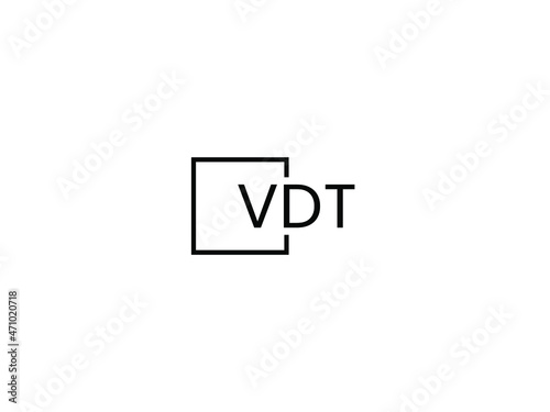 VDT letter initial logo design vector illustration
