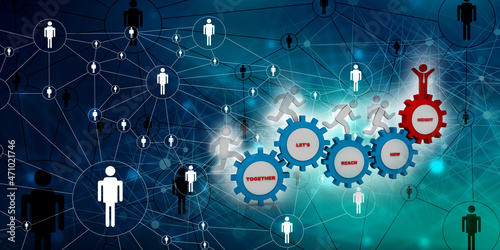 3d rendering business leadership concept