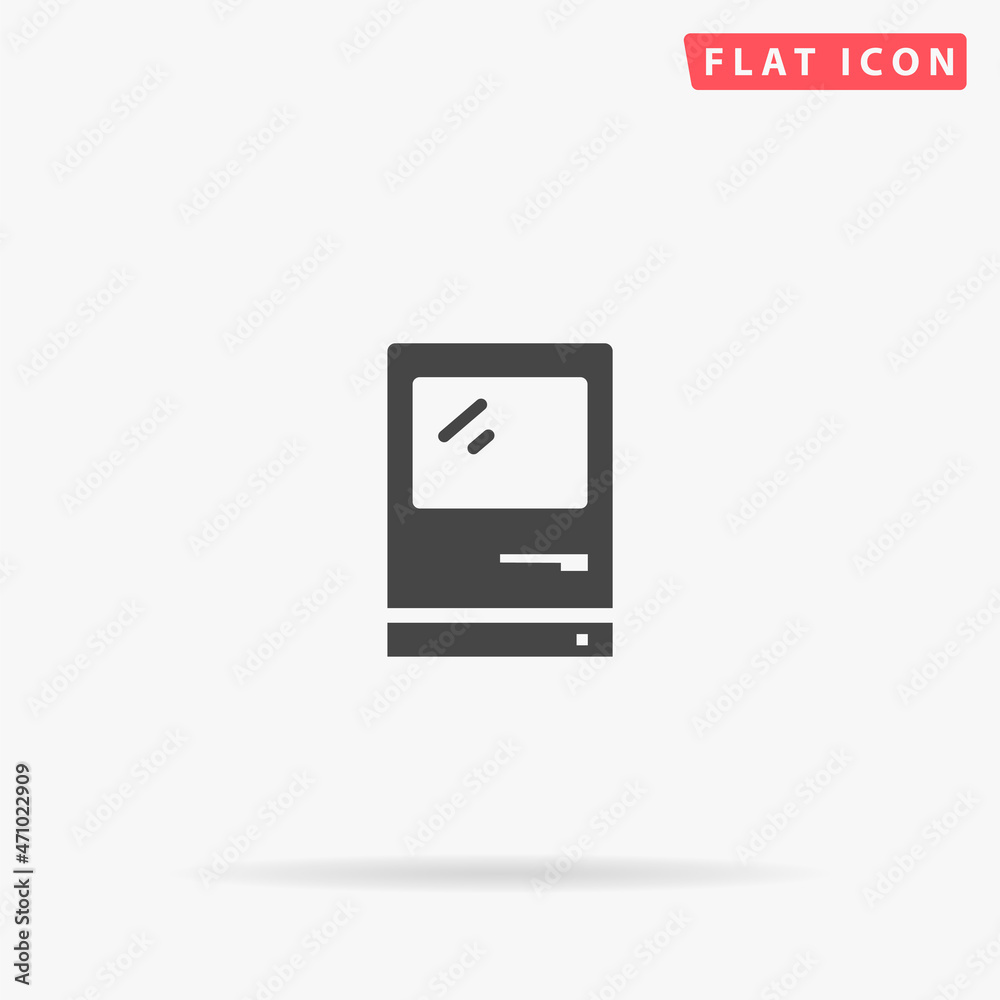 Retro Pc flat vector icon Retro Pc flat vector icon